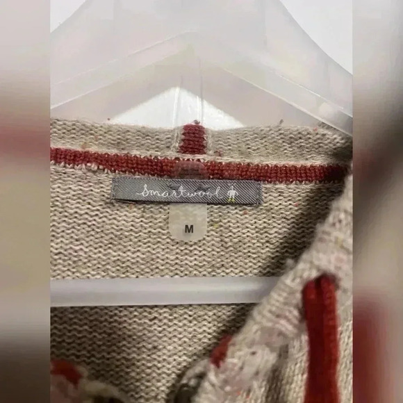 Smartwool Merino Wool Zip Up Granola Fairycore Sweater With Hood Size M - Picture 2 of 3